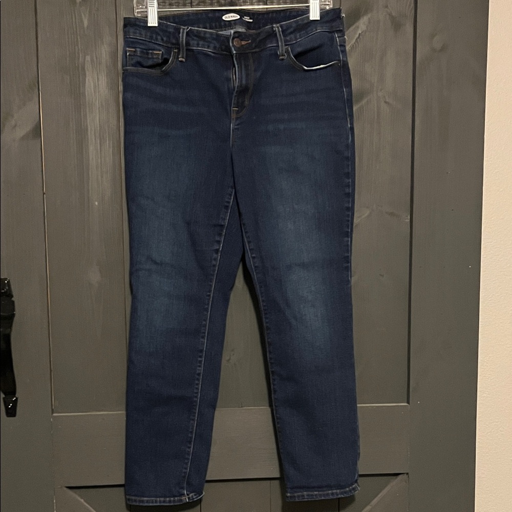 Old Navy Dark Blue Ankle Jeans